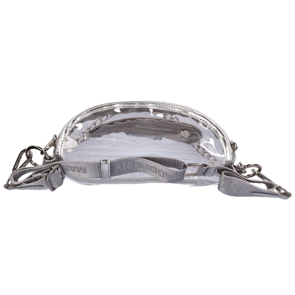 Madden NYC Clear/Silver Convertible Crossbody - Fanny Pack Bag New - Picture 5 of 9